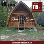 Jual Rumah Lumbung Glamping Kayu Jati Desain Elegan