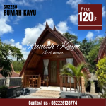 Rumah Lumbung Kayu Jati Tua Desain Unik
