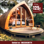 Jual Rumah Lumbung Glamping Kayu Jati Minimalis Unik