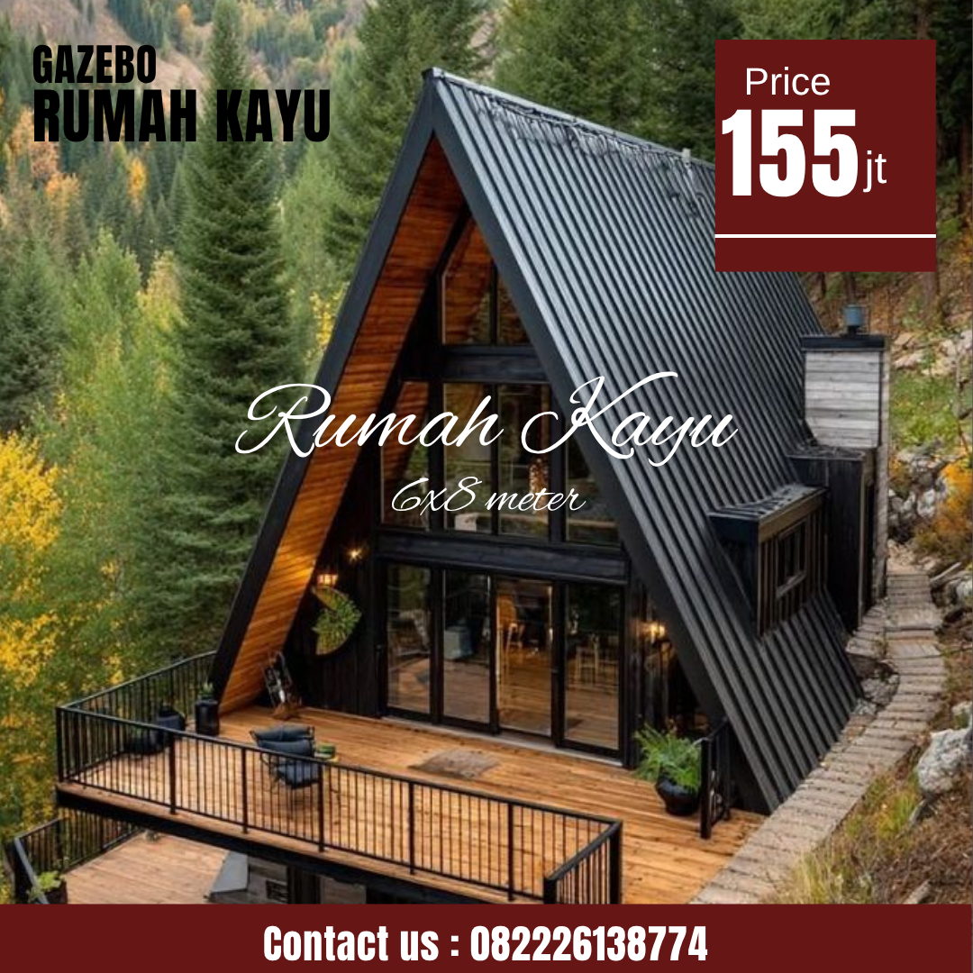 Abu Abu Inspirasi Desain Moderen Furniture Instagram Post (41) Jual Rumah Kayu A-Frame 6x8 Meter Premium Kayu Jati Berkualitas - Image 1