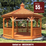 Gazebo Kayu Jati Minimalis Modern Segidelapan