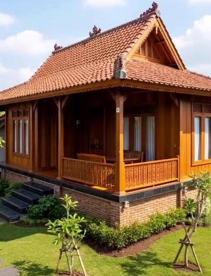 Rumah Kayu Minimalis Jati Modern Jepara