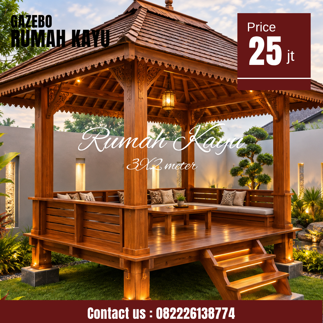 Abu Abu Inspirasi Desain Moderen Furniture Instagram Post - 2026-09-15T080113.073 Jual Gazebo Kayu Jati – Model Minimalis, Kokoh & Aesthetic - Image 1