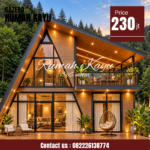 RUMAH SEGITIGA A-FRAME KAYU JATI