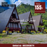 Rumah Segitiga Kayu Jati Premium A-Frame House untuk Villa