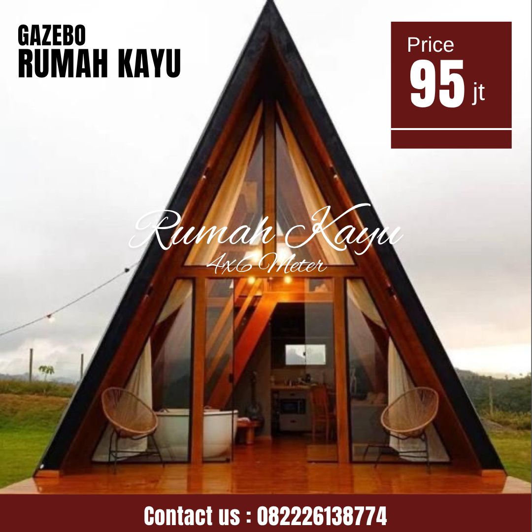 Rumah Segitiga Minimalis Modern Kayu Jati Rumah Segitiga Minimalis Modern Kayu Jati
